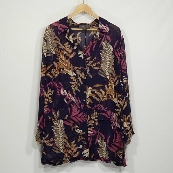 Lane Bryant  Designs & Co  Purple & Pink Blouse  Plus Size 18/20 - Picture 1 of 4